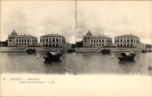 Stereo Ak Tonkin Vietnam, Hai-Phong, Gouverneurspalast