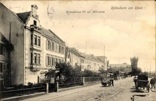 Ak Rüdesheim am Rhein in Hessen, Rheinstraße III, Adlerturm