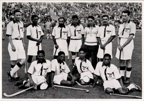 Sammelbild Olympia 1936, Indische Hockey-Mannschaft