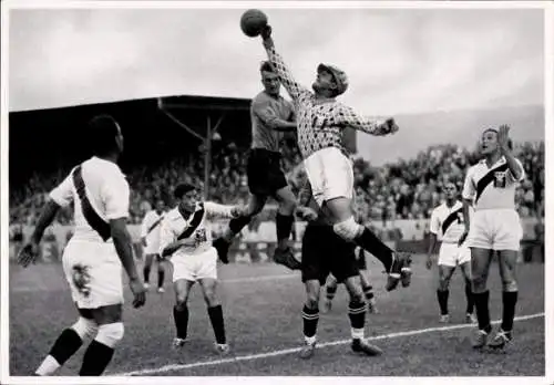 Sammelbild Olympia 1936, Handballspiel Peru gegen Österreich