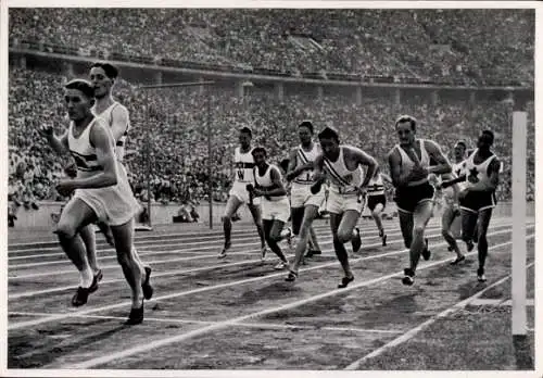 Sammelbild Olympia 1936, 4x400m Staffellauf