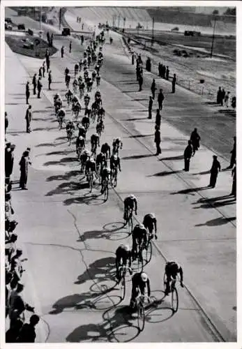 Sammelbild Olympia 1936, Radrennsport, 100km Straßenrennen auf der Avus