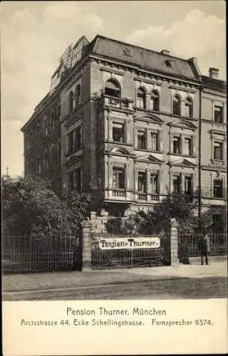 Ak München, Pension Thurner, Arcisstraße 44