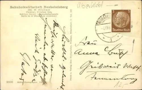 Stadtplan Ak Neu Babelsberg Neubabelsberg Potsdam, Schloss, Bahnhof, Heiliger See