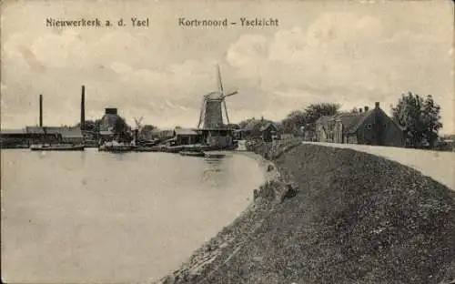 Ak Nieuwerkerk aan den IJssel Südholland, Kortenoord, Molen