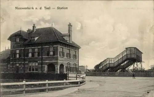 Ak Nieuwerkerk aan den IJssel Südholland, Bahnhof