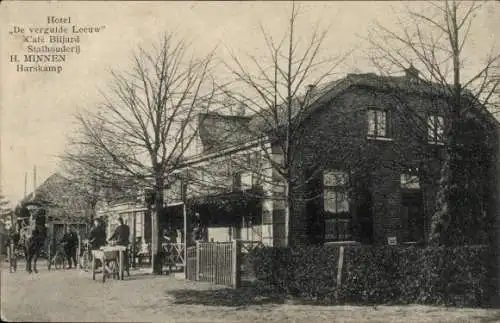 Ak Harskamp Gelderland Niederlande, Hotel De vergulde Leeuw