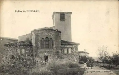 Ak Nuelles Rhône, Kirche