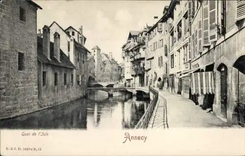 Ak Annecy Haute Savoie, Quai de l'Isle