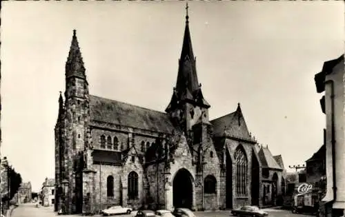 Ak Guérande Loire Atlantique, La Collegiale Saint-Aubin