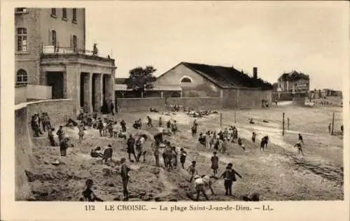 Ak Le Croisic Loire Atlantique, La plage Saint-Jean-de-Dieu