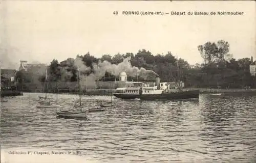 Ak Pornic Loire Atlantique, Depart du Bateau de Noirmoutier