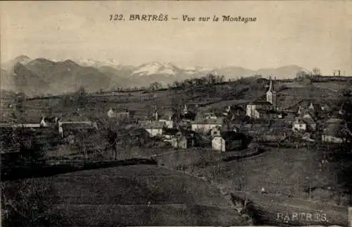 Ak Bartrès Hautes-Pyrénées, Panorama, Gebirge