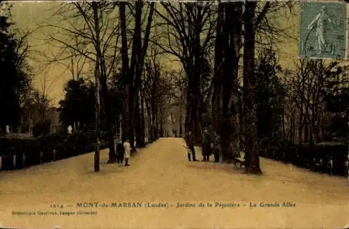 Ak Mont de Marsan Landes, Jardin de la Pepiniere, Grande Allee