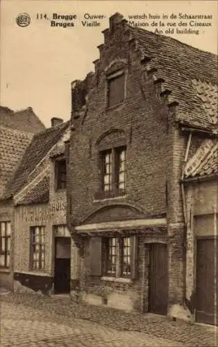 Ak Bruges Brügge Flandern Westflandern, Maison de la rue des Ciseaux