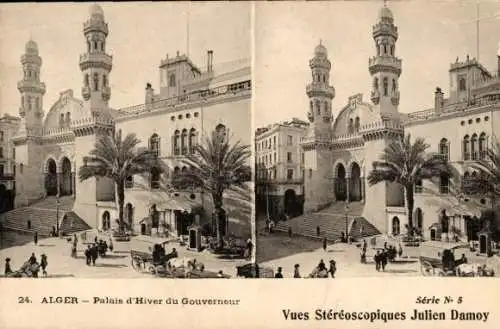 Stereo Ak Algier Alger Algerien, Winterpalast des Gouverneurs