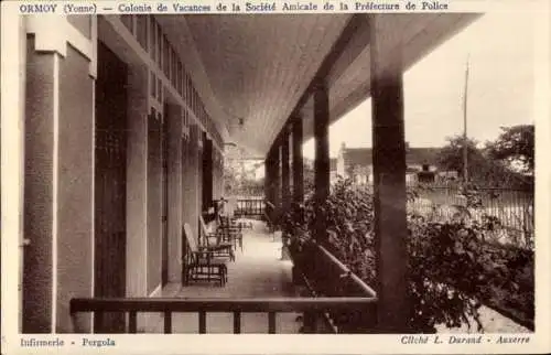 Ak Ormoy-Yonne, Ferienlager der Friendly Society of the Police Prefecture, Krankenstation