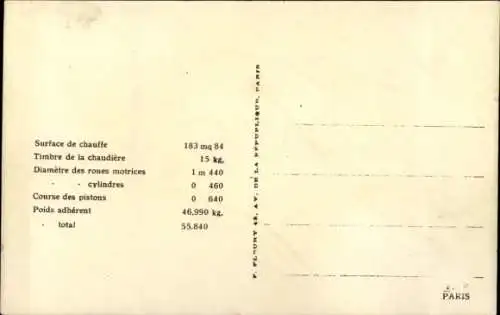 Ak Les Locomotives Francaises, Etat, Machine 130-609, Französische Eisenbahn