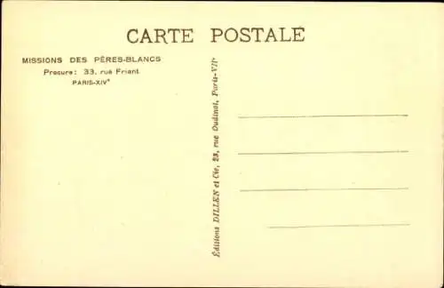 Ak Mission of the White Fathers, AOF, Frau, Porträt