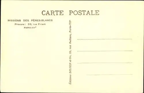 Ak Mission of the White Fathers, AOF, Porträt, Mann