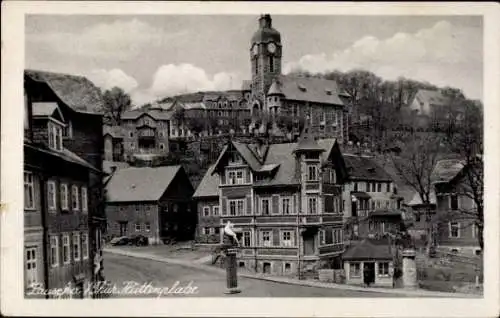 Ak Lauscha in Thüringen, Hüttenplatz