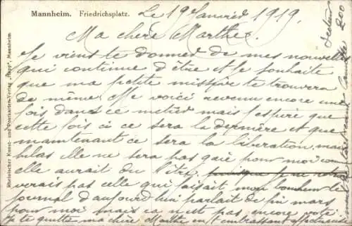 Ak Mannheim in Baden, Friedrichsplatz, Springbrunnen