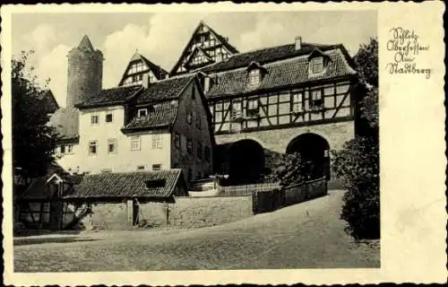 Ak Schlitz in Hessen, Am Stadtberg, Fachwerkhaus, Turm