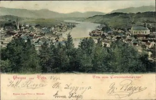 Ak Bad Tölz in Oberbayern, Blick vom Calvarienberg