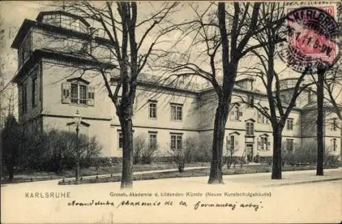 Ak Karlsruhe in Baden, Akademie der bildenden Künste, Neues Kunstschulgebäude