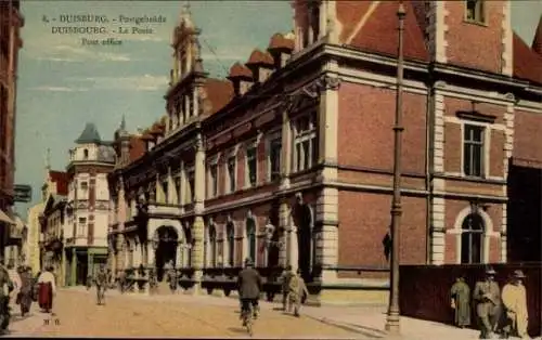 Ak Duisburg im Ruhrgebiet, Postgebäude