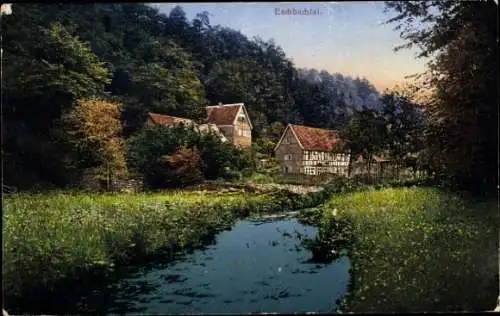 Ak Remscheid im Bergischen Land, Eschbachtal, Fachwerkhäuser