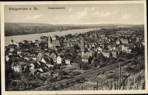 Ak Königswinter am Rhein, Gesamtansicht