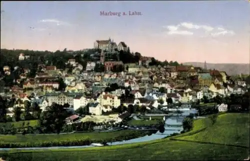 Ak Marburg an der Lahn, Totalansicht