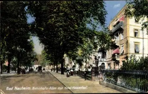 Ak Bad Nauheim, Bahnhofs Allee, Hotel Kaiserhof