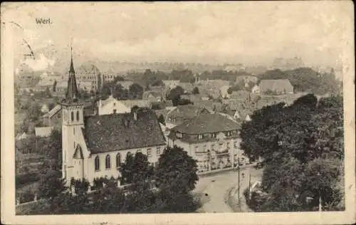 Ak Werl in Westfalen, Teilansicht, Kirche