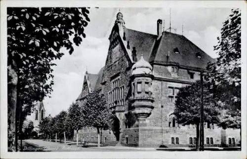 Ak Dillingen im Saarland, Rathaus