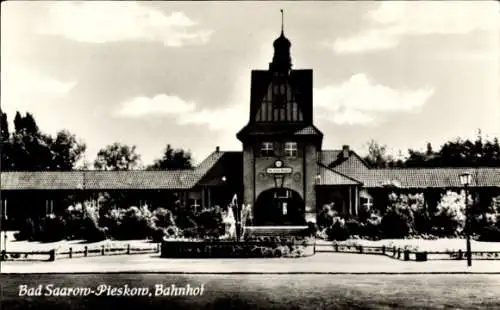 Ak Pieskow Bad Saarow in der Mark, Bahnhof