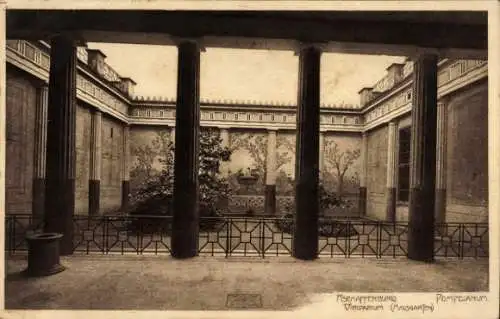 Ak Aschaffenburg in Unterfranken, Pompejanum, Viridarium