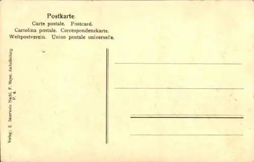 Ak Aschaffenburg in Unterfranken, Pompejanum, Viridarium