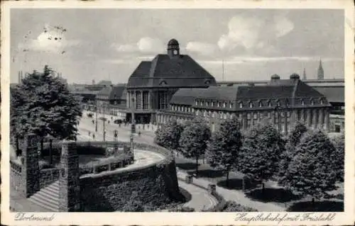 Ak Dortmund im Ruhrgebiet, Hauptbahnhof, Freistuhl