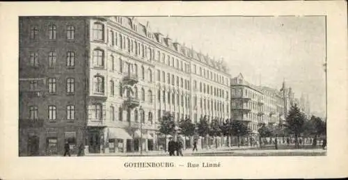 Ak Göteborg Schweden, Linné Street