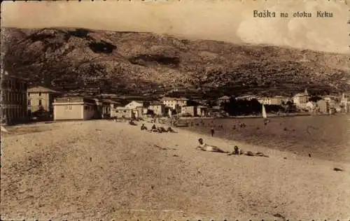 Ak Baška Kroatien, Strand