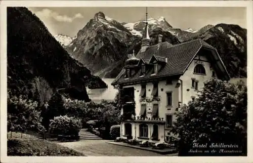 Ak Sisikon am Vierwaldstättersee Kanton Uri, Hotel Schillerstein