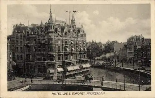 Ak Amsterdam Nordholland Niederlande, Hotel de l'Europe