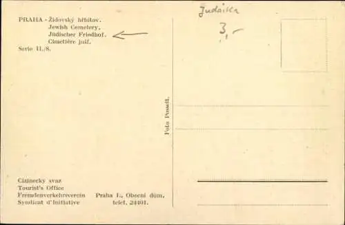 Judaika Ak Praha Prag Tschechien, Jüdischer Friedhof