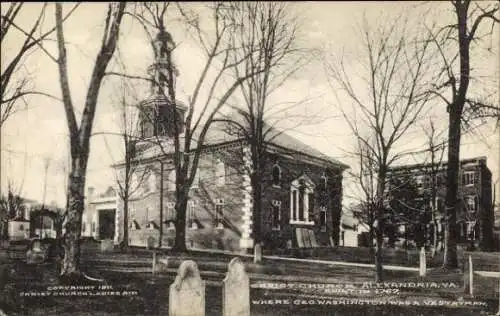 Ak Alexandria Virginia USA, Kirche