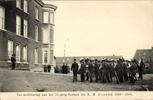 Ak Breda Nordbrabant Niederlande, In Erinnerung an den 75. Jahrestag der KM Academy