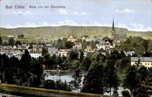 Ak Bad Elster im Vogtland, Blick von der Alberthöhe