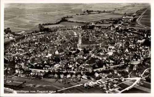 Ak Nördlingen in Schwaben, Fliegeraufnahme