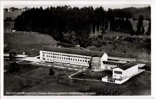 Ak Lindenberg im Allgäu Schwaben, Fliegeraufnahme, Reichsbahn Kinder-Erholungsheim